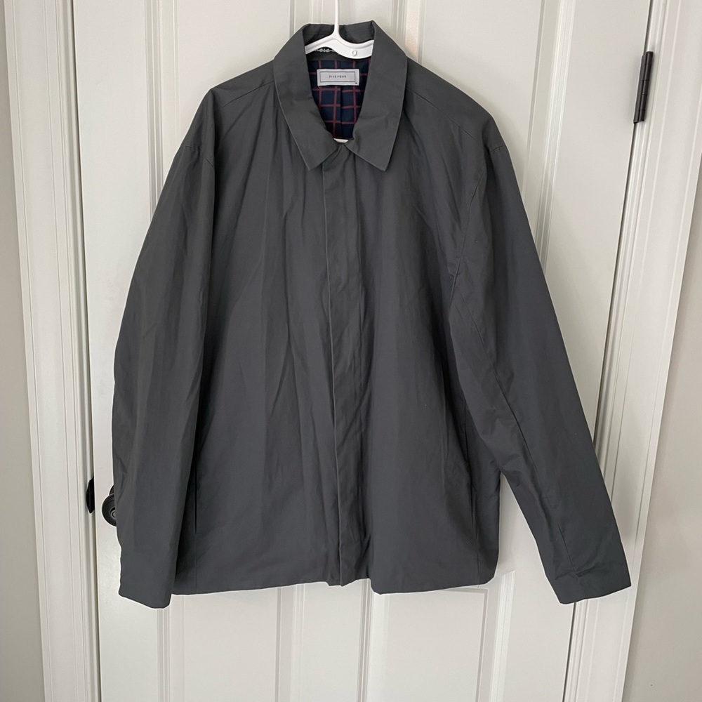 FIVE FOUR MENS GRAY XL ZIPPERED JACKET